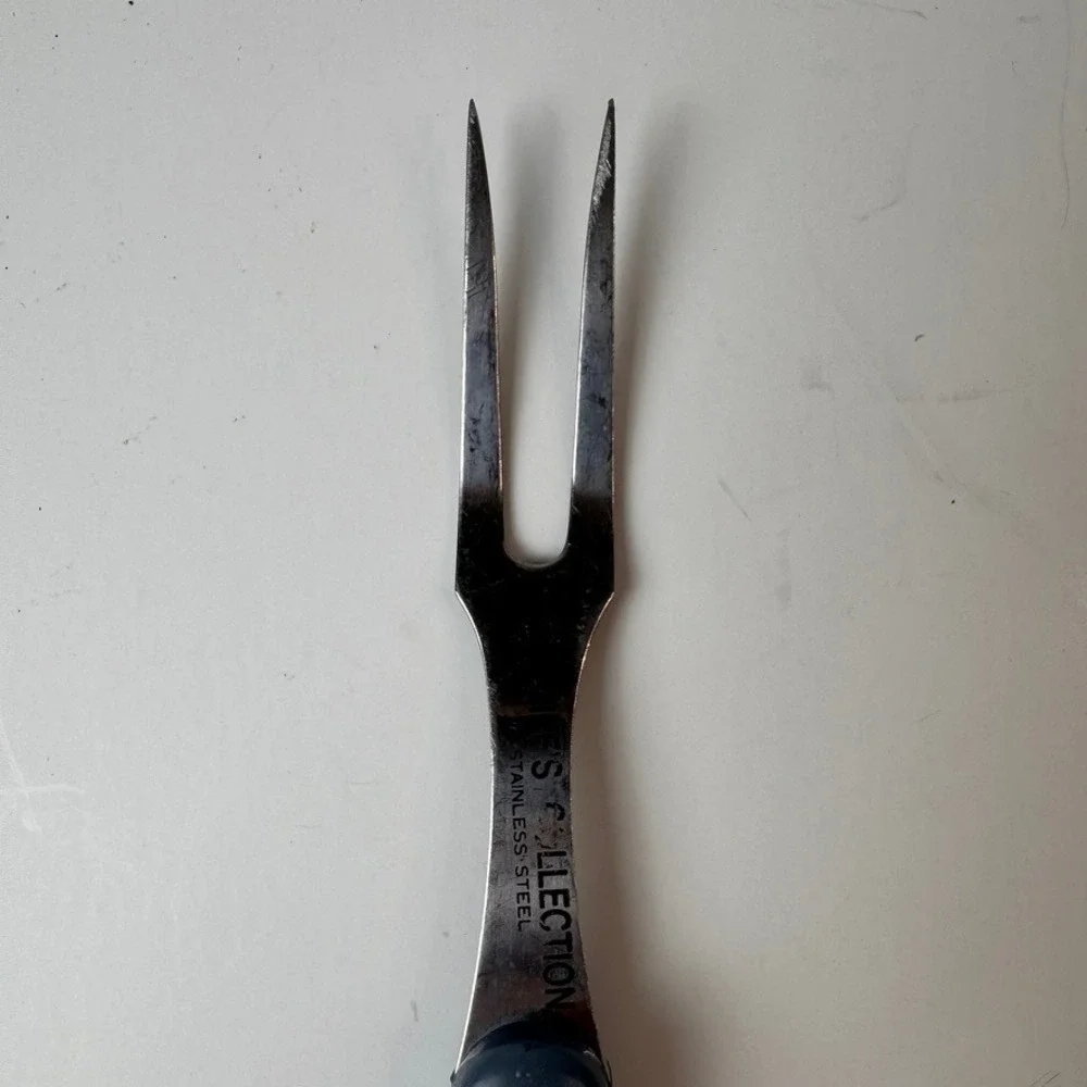 Vintage Chefs Collection Stainless Steel Meat Fork Blue Goose Country Design